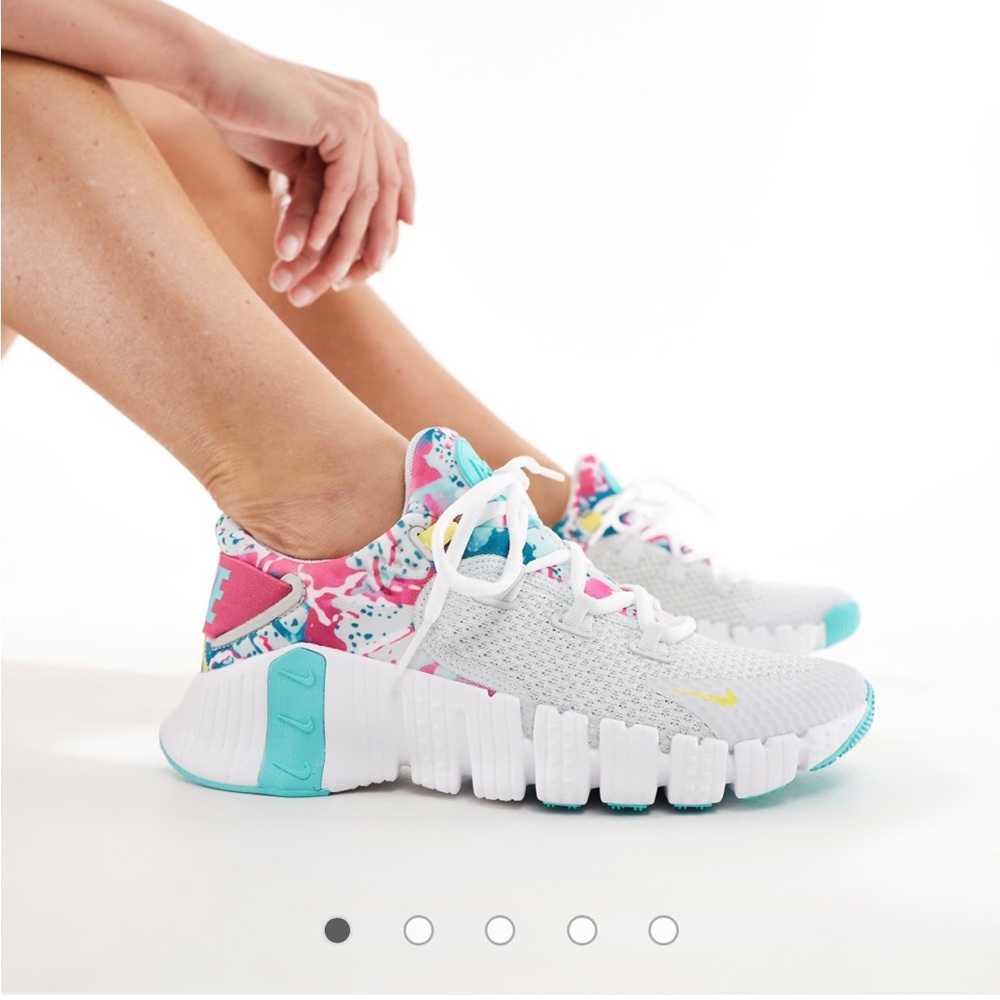 Women's White and Pink Athletic Shoes